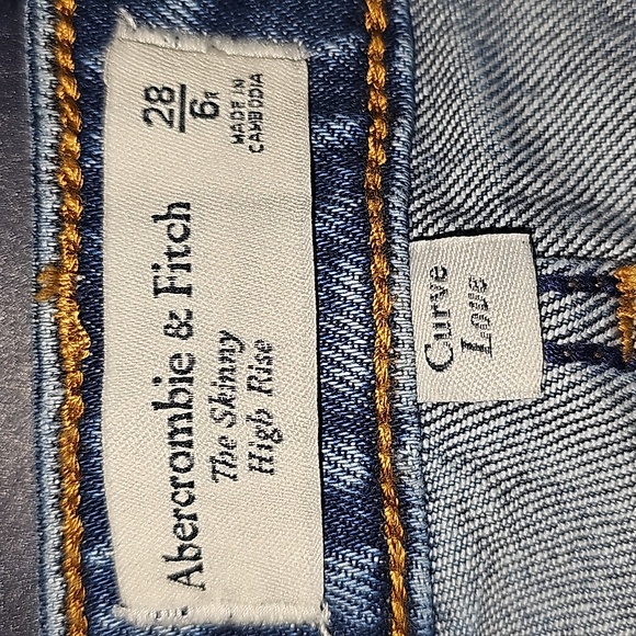 Abercrombie & Fitch The Skinny High Rise Curve Love Medium Womens Sz 28/6R NWT - Picture 6 of 15